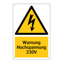 Warnung Hochspannung 230V