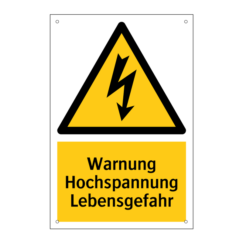 Warnung Hochspannung Lebensgefahr