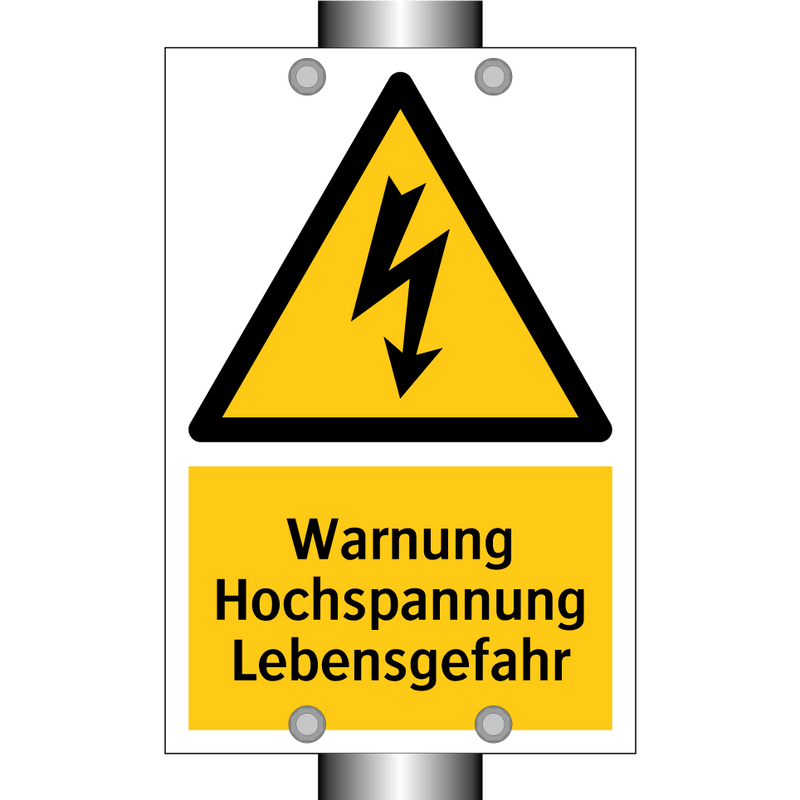 Warnung Hochspannung Lebensgefahr