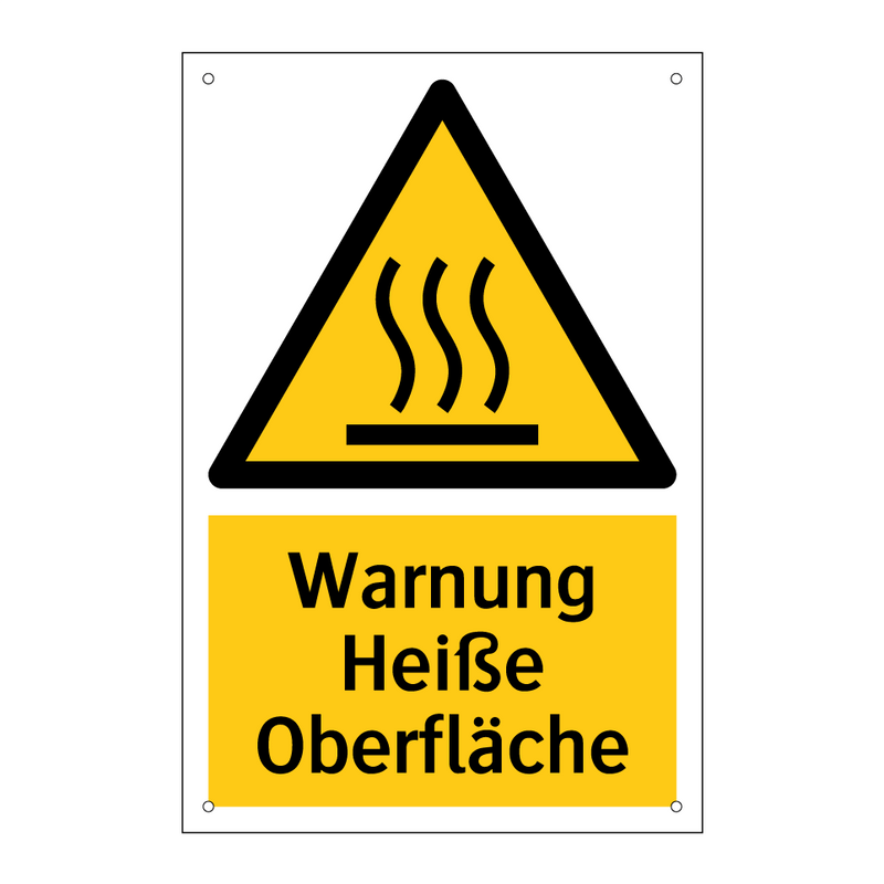 Warnung Heiße Oberfläche