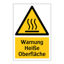 Warnung Heiße Oberfläche