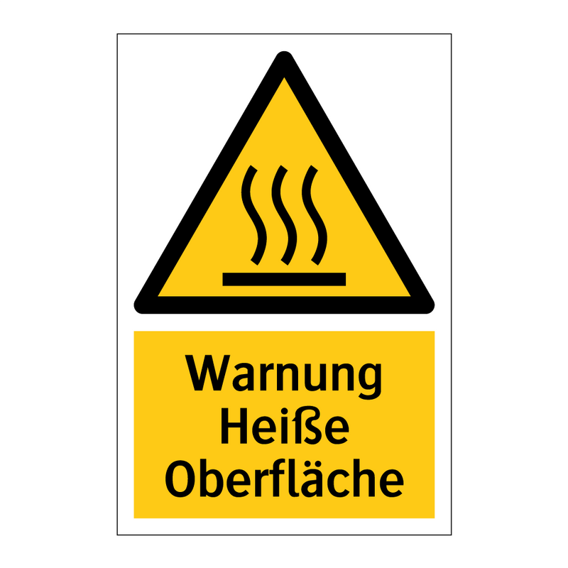 Warnung Heiße Oberfläche