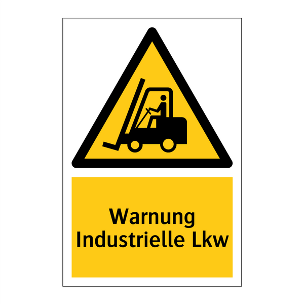 Warnung Industrielle Lkw