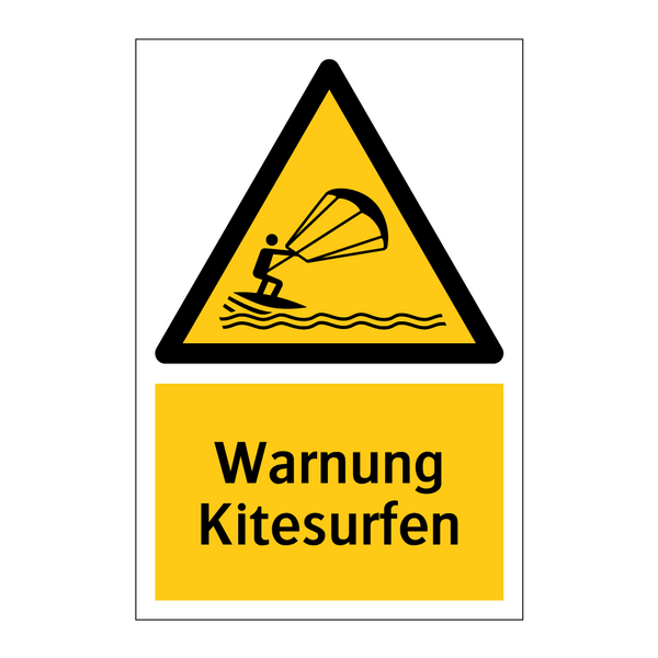 Warnung Kitesurfen