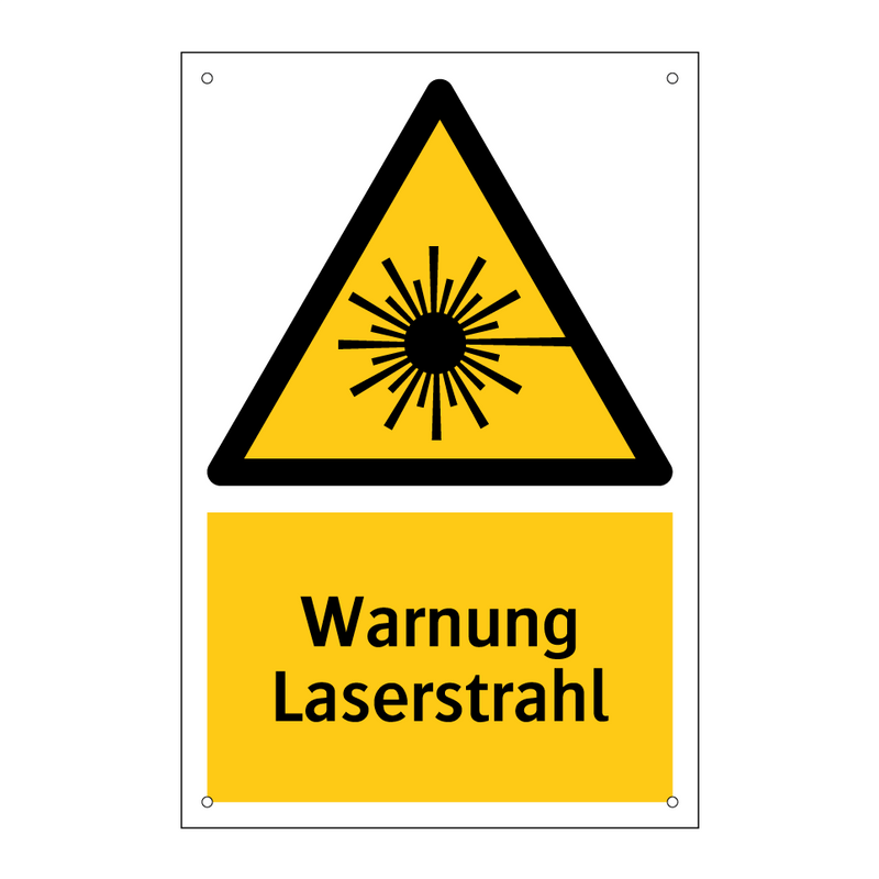 Warnung Laserstrahl