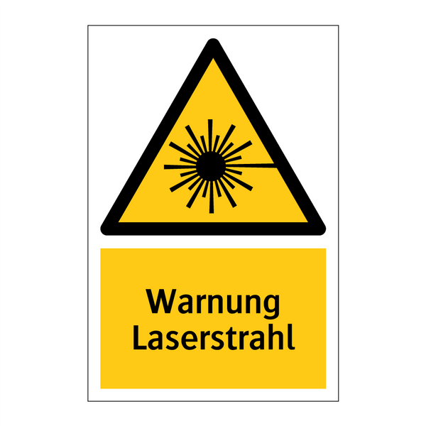 Warnung Laserstrahl