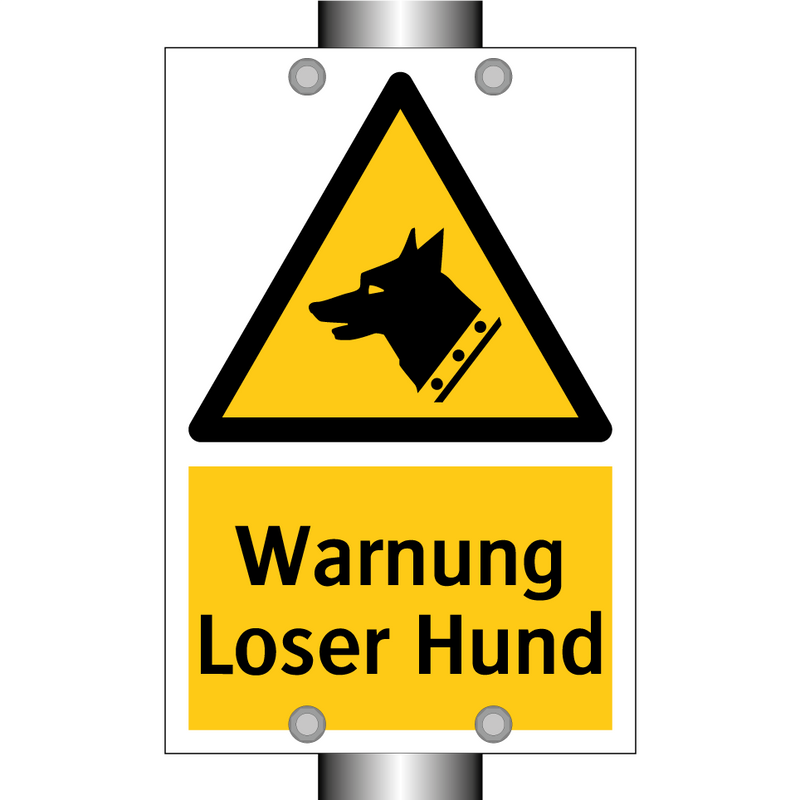 Warnung Loser Hund