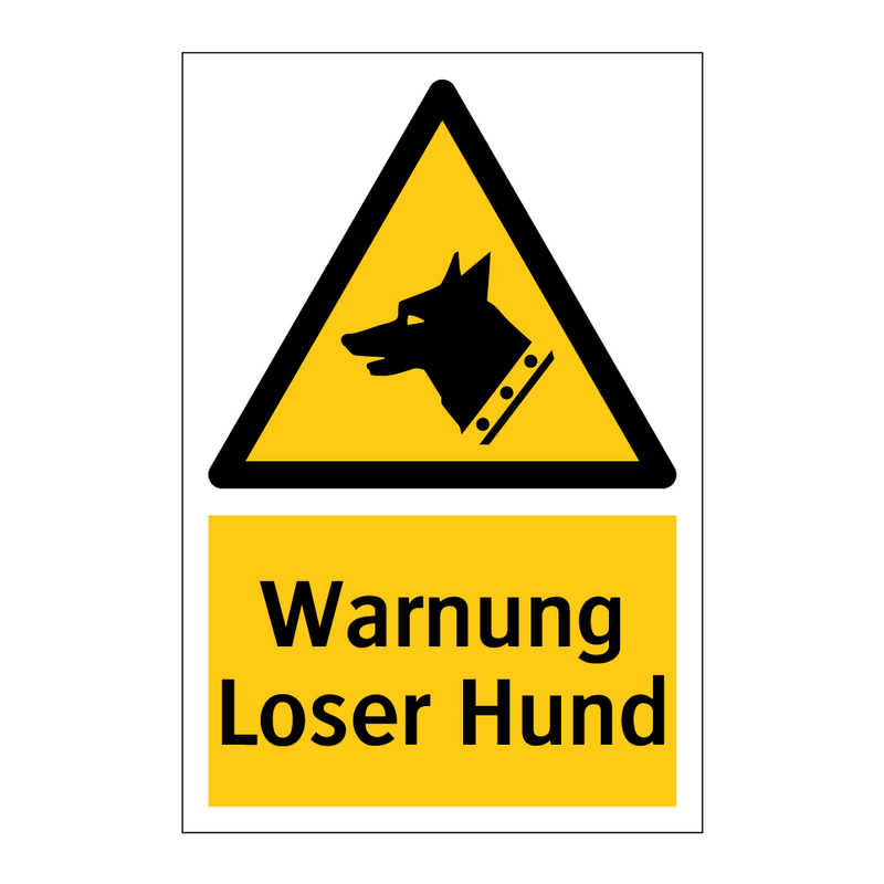 Warnung Loser Hund