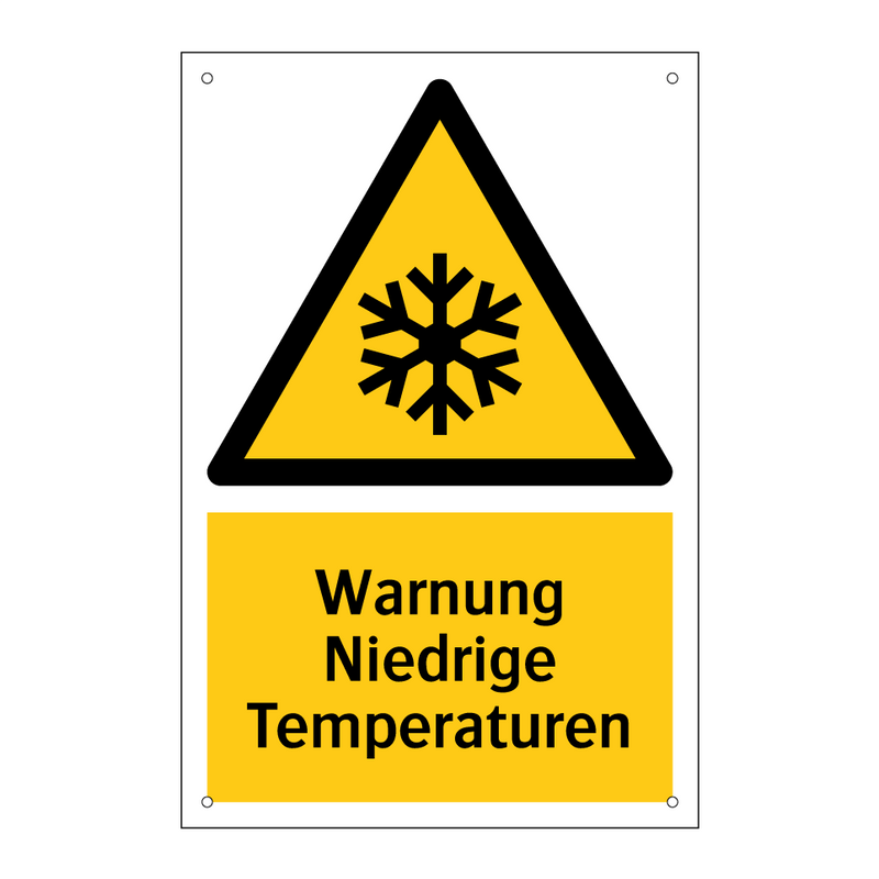 Warnung Niedrige Temperaturen