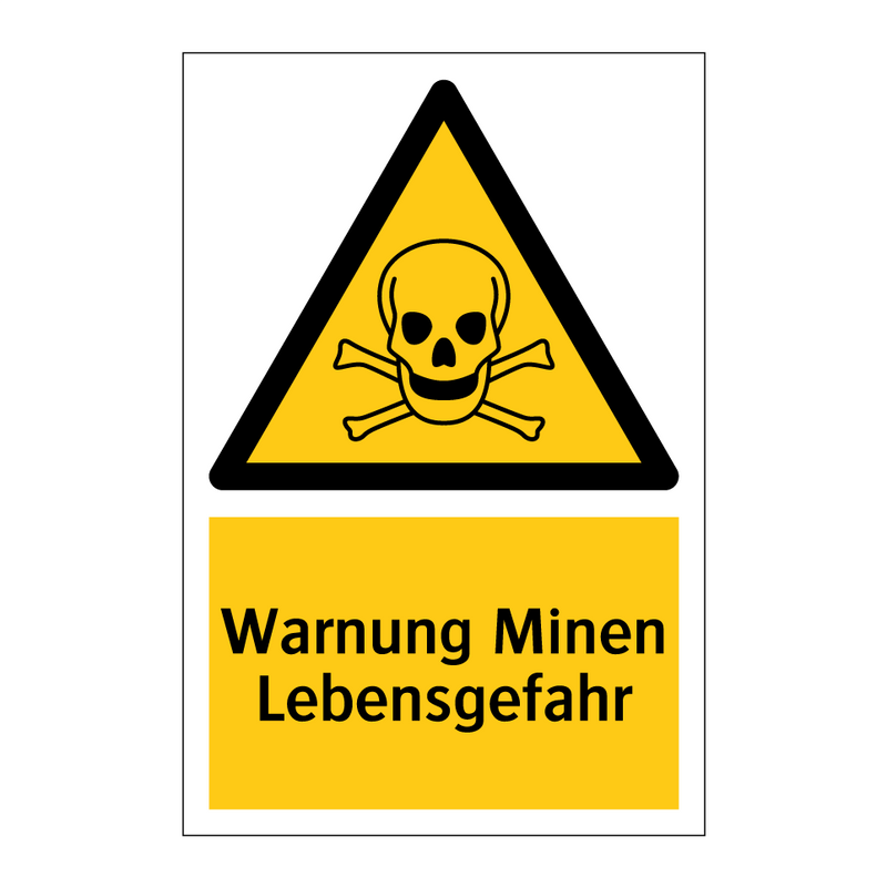 Warnung Minen Lebensgefahr