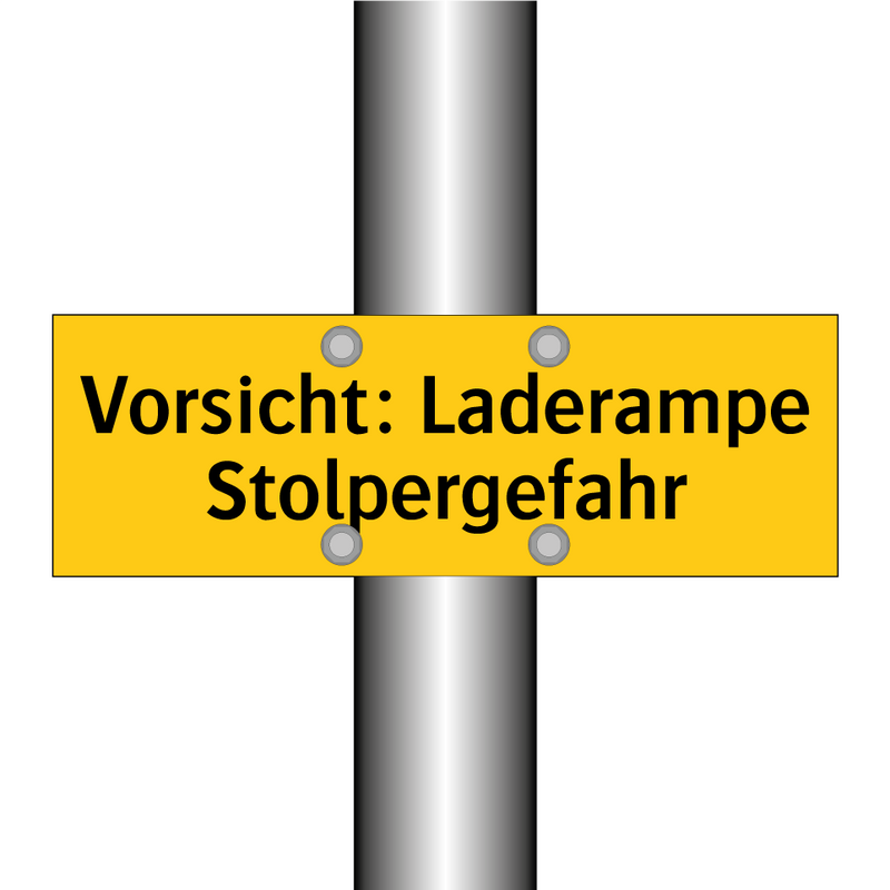 Vorsicht: Laderampe Stolpergefahr