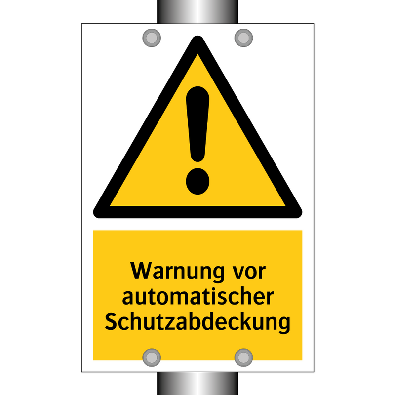 Warnung vor automatischer Schutzabdeckung