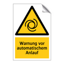 Warnung vor automatischem Anlauf