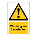 Warnung vor Bauarbeiten