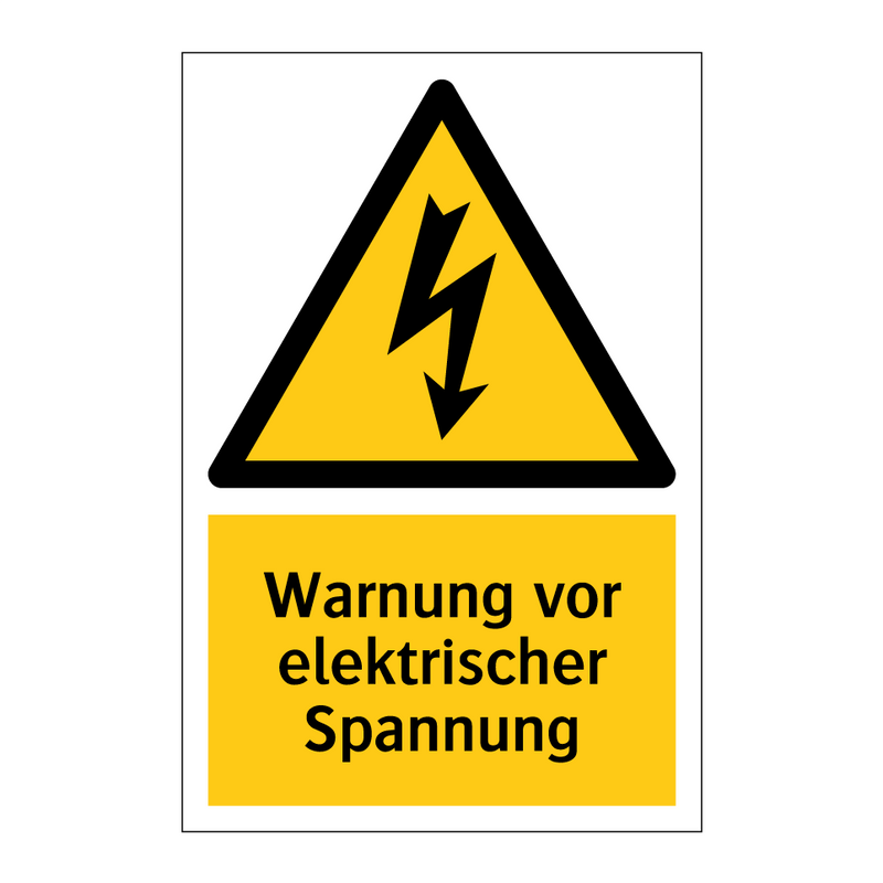 Warnung vor elektrischer Spannung