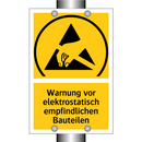 Warnung vor elektrostatisch empfindlichen Bauteilen