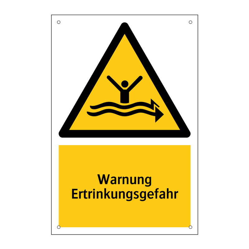 Warnung Ertrinkungsgefahr