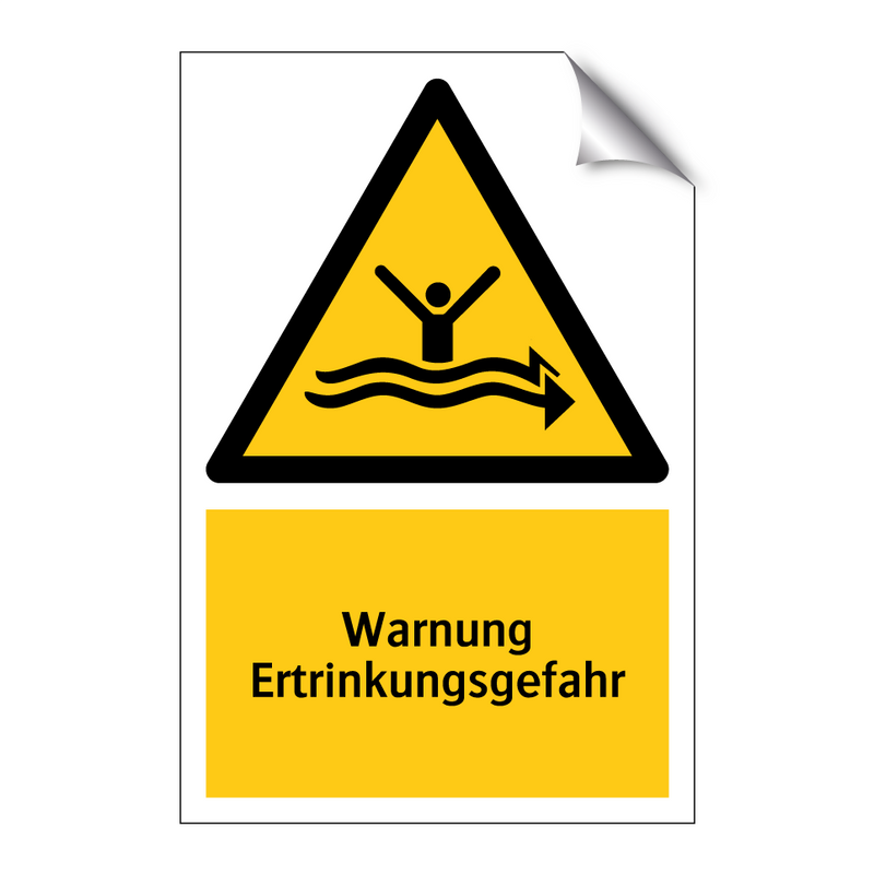 Warnung Ertrinkungsgefahr