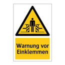 Warnung vor Einklemmen