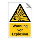 Warnung vor Explosion