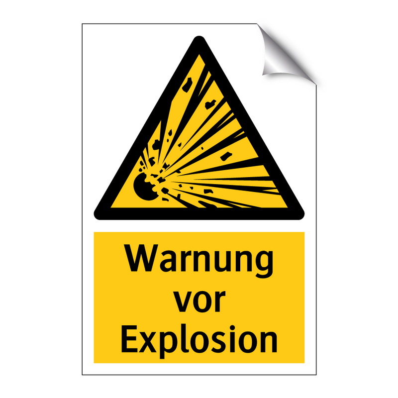 Warnung vor Explosion