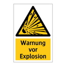 Warnung vor Explosion