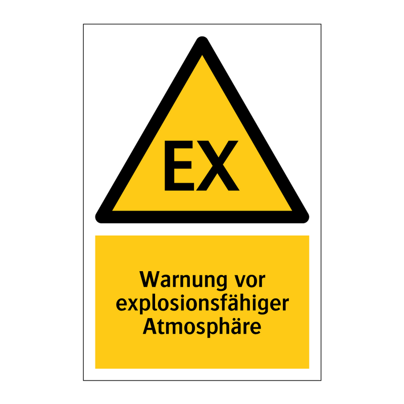 Warnung vor explosionsfähiger Atmosphäre
