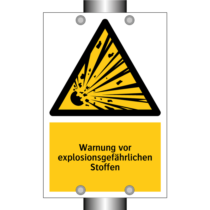 Warnung vor explosionsgefährlichen Stoffen
