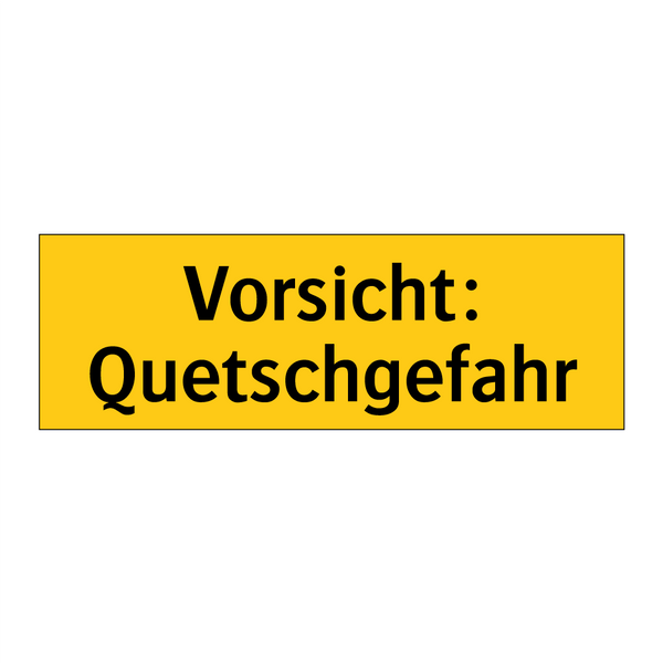 Vorsicht: Quetschgefahr