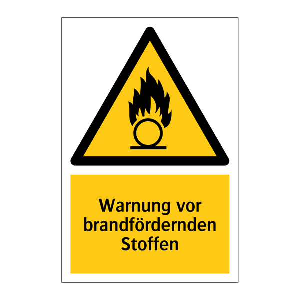 Warnung vor brandfördernden Stoffen