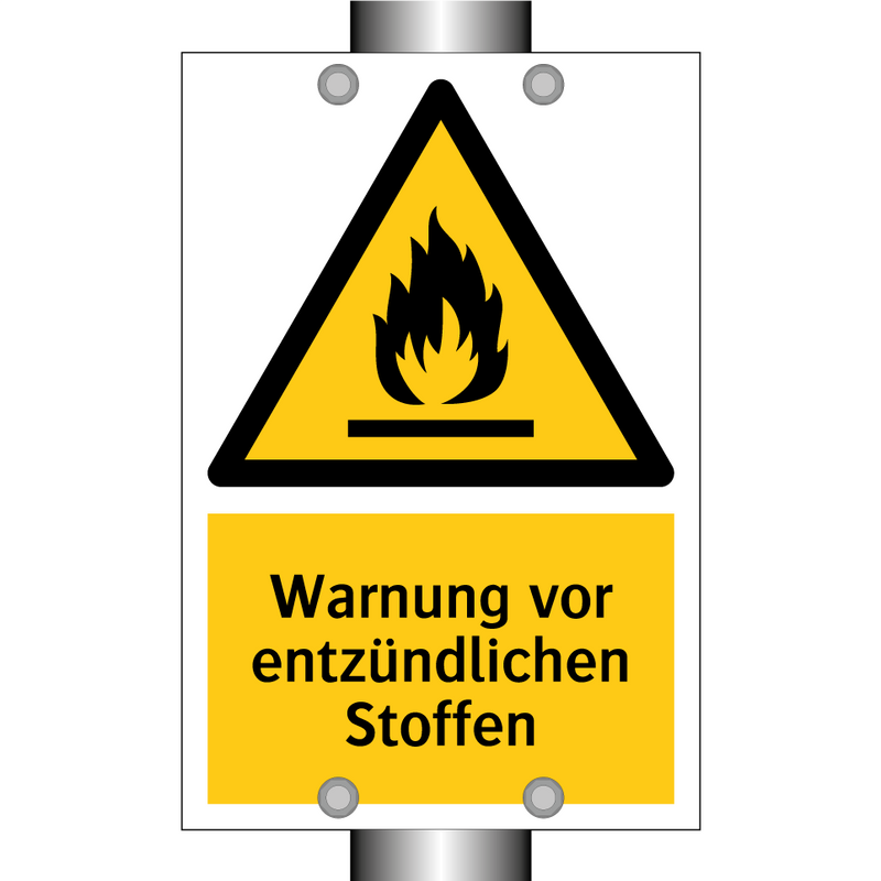 Warnung vor entzündlichen Stoffen