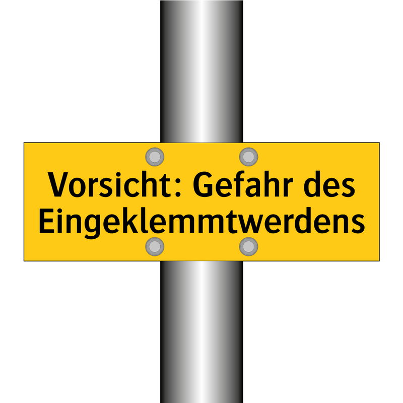 Vorsicht: Gefahr des Eingeklemmtwerdens