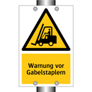 Warnung vor Gabelstaplern
