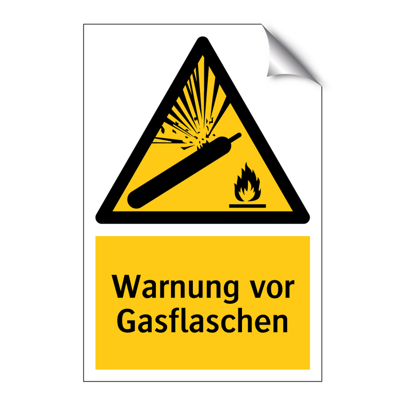 Warnung vor Gasflaschen