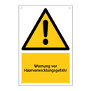 Warnung vor Haarverwicklungsgefahr
