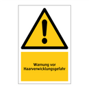 Warnung vor Haarverwicklungsgefahr
