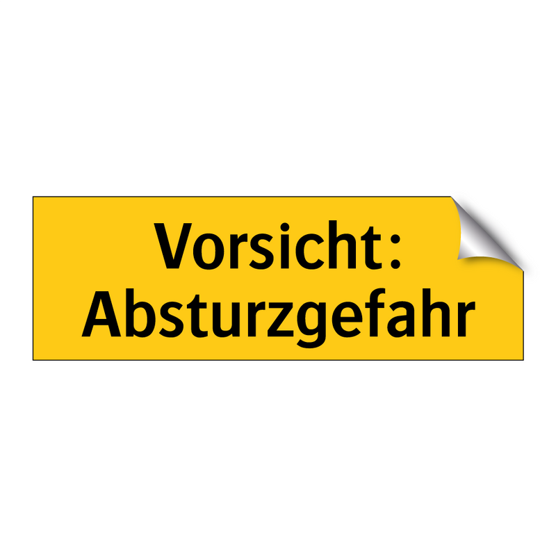 Vorsicht: Absturzgefahr