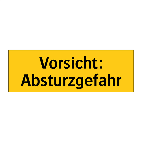 Vorsicht: Absturzgefahr