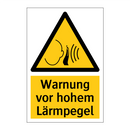 Warnung vor hohem Lärmpegel