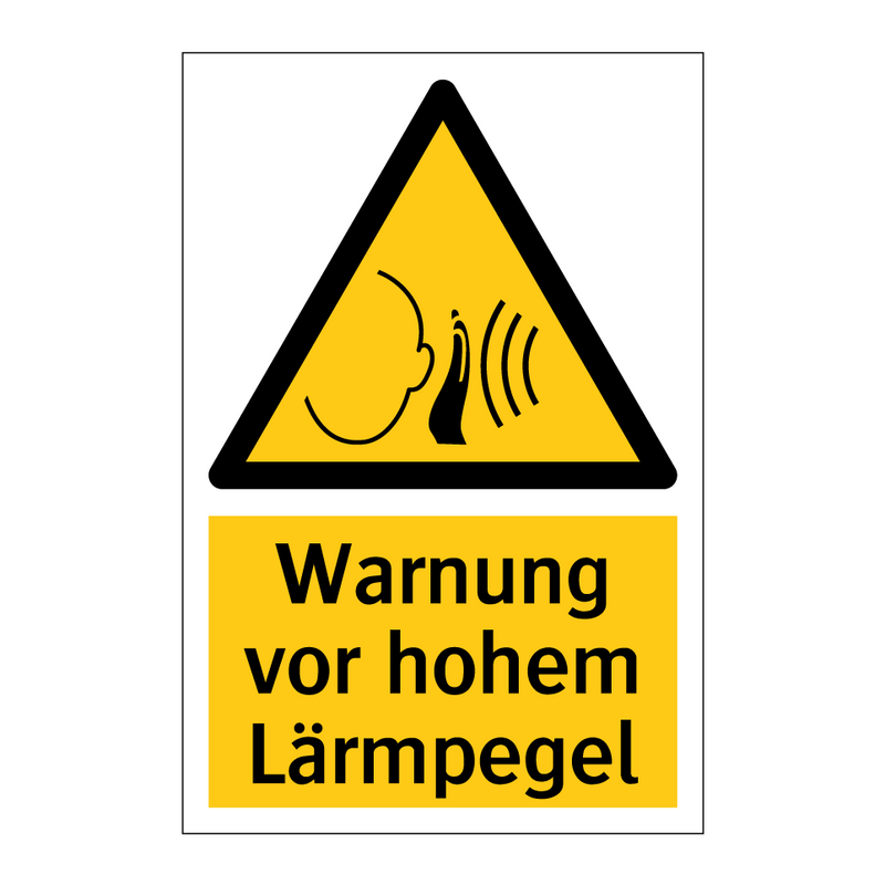 Warnung vor hohem Lärmpegel