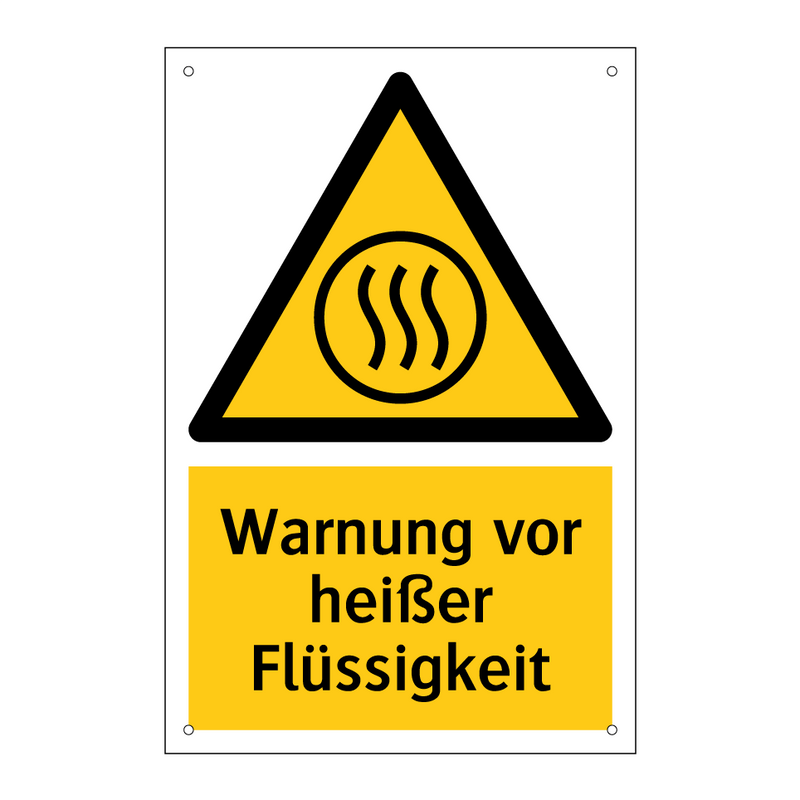 Warnung vor heißer Flüssigkeit