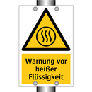 Warnung vor heißer Flüssigkeit