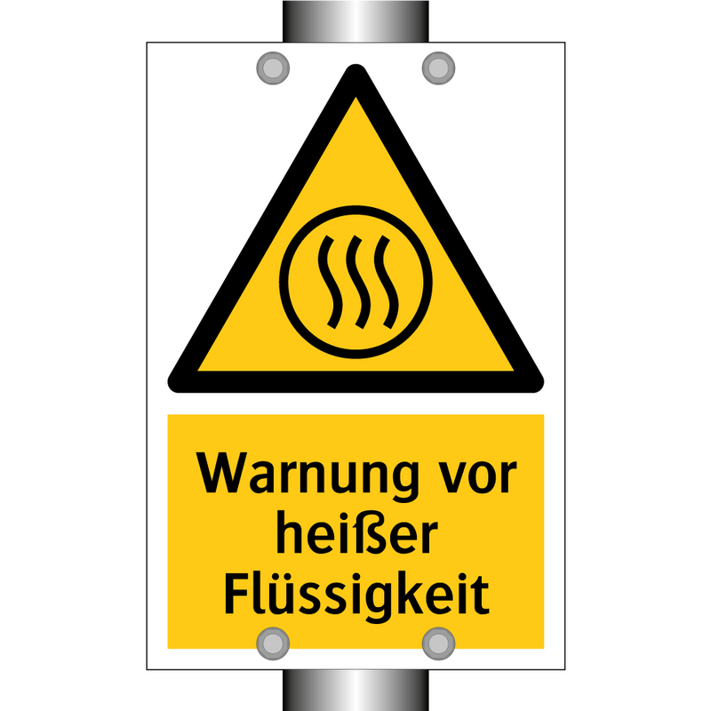 Warnung vor heißer Flüssigkeit