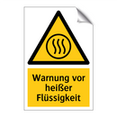Warnung vor heißer Flüssigkeit