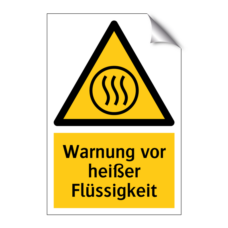 Warnung vor heißer Flüssigkeit