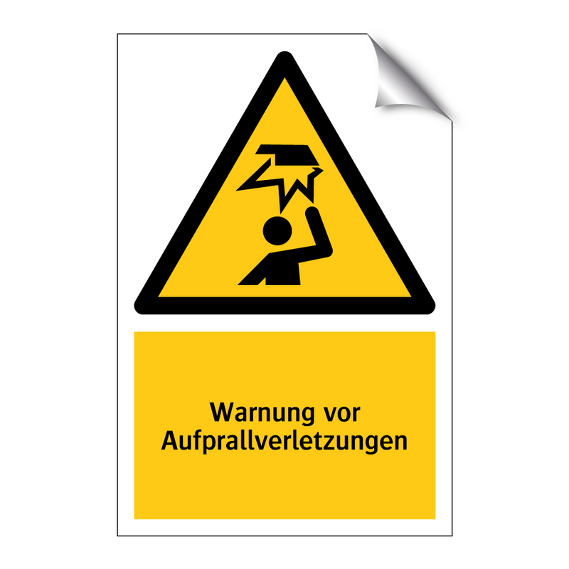 Warnung vor Aufprallverletzungen