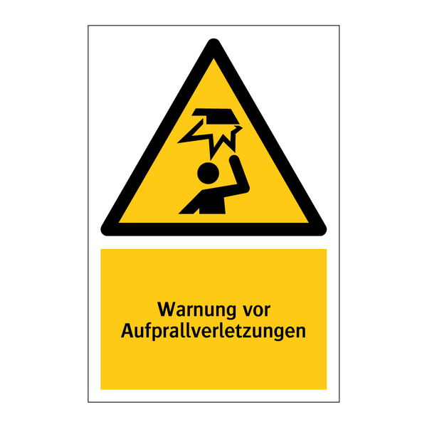 Warnung vor Aufprallverletzungen