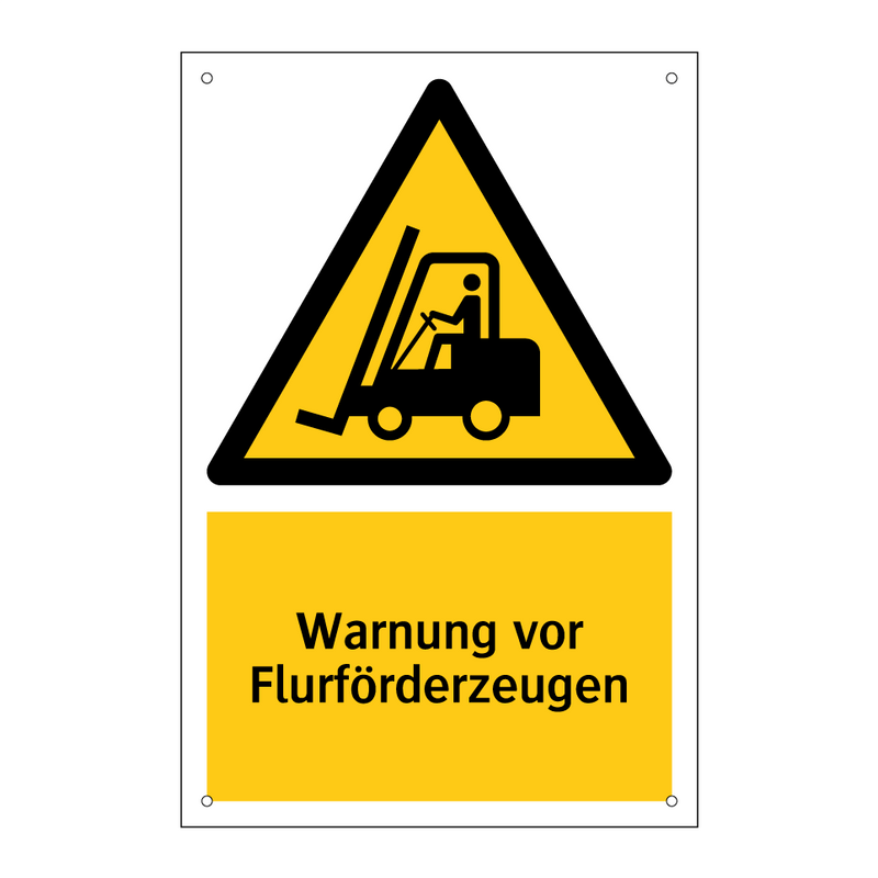 Warnung vor Flurförderzeugen