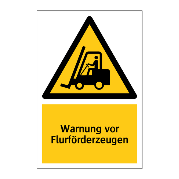 Warnung vor Flurförderzeugen
