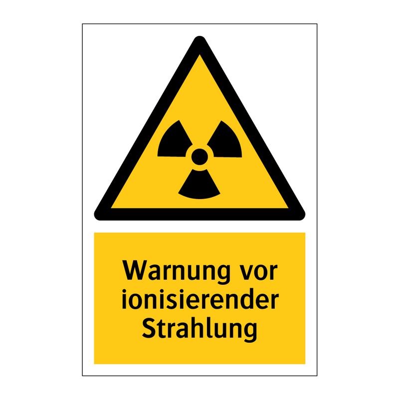 Warnung vor ionisierender Strahlung